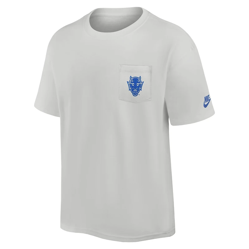 Men's Nike Gray Duke Blue Devils Legacy 2-Hit Max90 Pocket T-Shirt