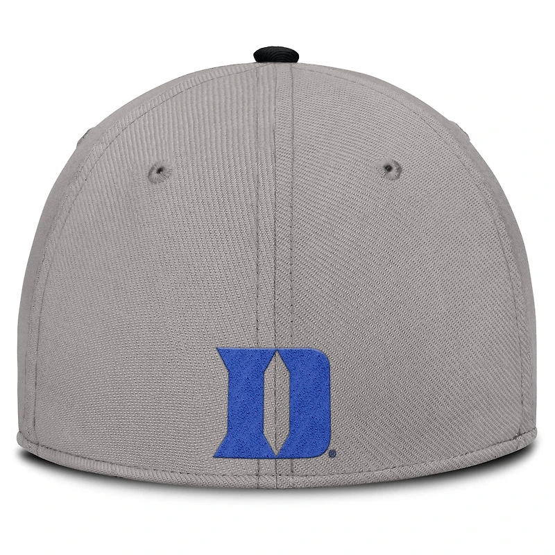 Casquette Nike grise Duke Blue Devils Rise Prep Performance Flex pour homme