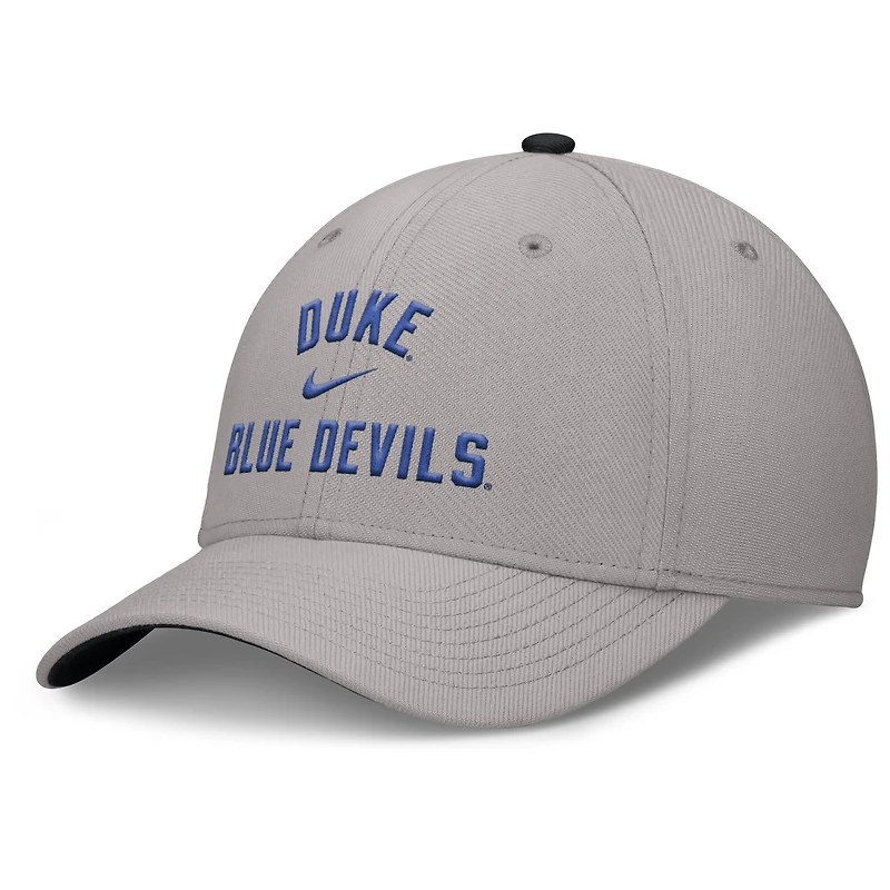 Casquette Nike grise Duke Blue Devils Rise Prep Performance Flex pour homme