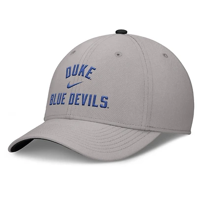 Casquette Nike grise Duke Blue Devils Rise Prep Performance Flex pour homme
