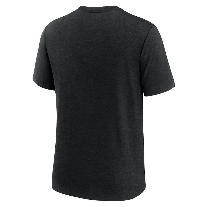 Men's Nike Heather Black Duke Blue Devils Blitz Legacy Primary Tri-Blend T-Shirt