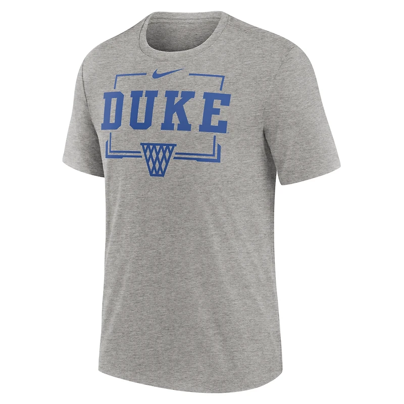 T-shirt Nike Campus Local Tri-Blend gris chiné pour homme des Blue Devils de Duke