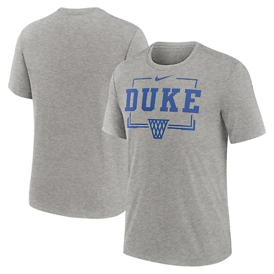 T-shirt Nike Campus Local Tri-Blend gris chiné pour homme des Blue Devils de Duke