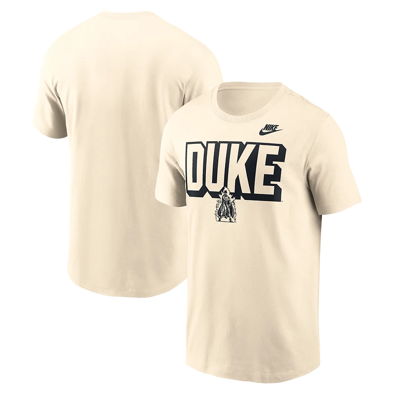 T-shirt Nike Natural Duke Blue Devils pour homme, coupe audacieuse et tendance