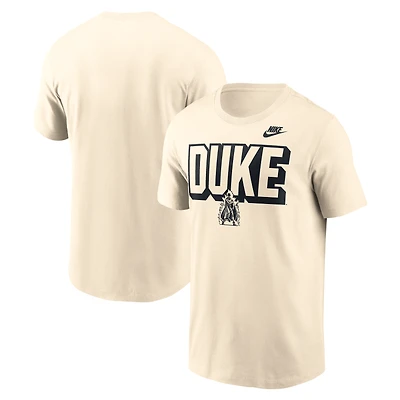 T-shirt Nike Natural Duke Blue Devils pour homme, coupe audacieuse et tendance