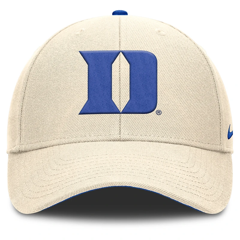 Men's Nike Natural Duke Blue Devils Primetime Rise Dri-FIT Adjustable Hat