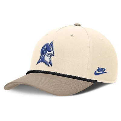 Casquette ajustable Nike Natural Duke Blue Devils Rise Legacy Throwback pour homme avec logo