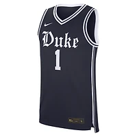 Men's Nike #1 Gray Duke Blue Devils Alternate Replica Basketball Jersey