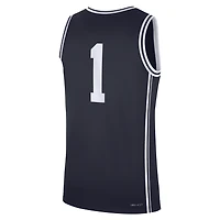Men's Nike #1 Gray Duke Blue Devils Alternate Replica Basketball Jersey