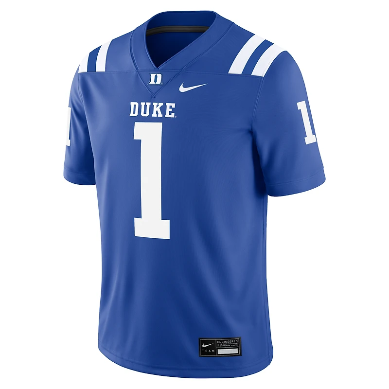 Men's Nike #1 Royal Duke Blue Devils Game Jersey