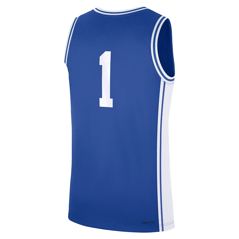 Maillot Nike #1 Royal Duke Blue Devils Road Replica pour homme