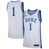Men's Nike #1 White Duke Blue Devils Replica Jersey