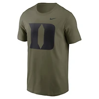 T-shirt Nike Olive Duke Blue Devils 2024 Military Appreciation pour homme avec logo ton sur