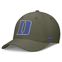 Men's Nike  Olive Duke Blue Devils Primetime SwooshFlex Dri-FIT Hat