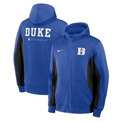 Veste à capuche zippée Nike Dri-FIT Game pour homme, bleu royal/noir, Duke Blue Devils