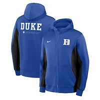 Veste à capuche zippée Nike Dri-FIT Game pour homme, bleu royal/noir, Duke Blue Devils