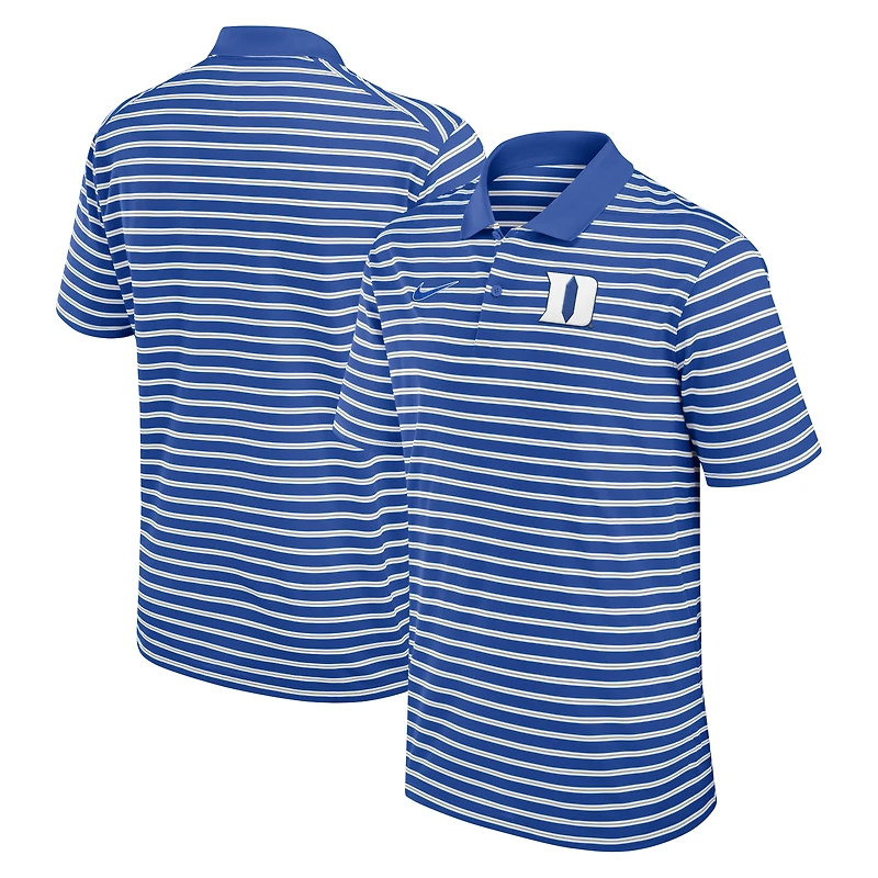 Men's Nike Royal/White Duke Blue Devils Primetime Victory Striped Dri-FIT Polo