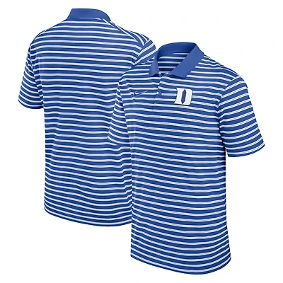 Men's Nike Royal/White Duke Blue Devils Primetime Victory Striped Dri-FIT Polo
