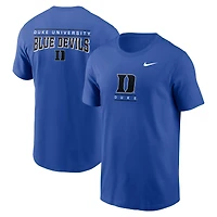 T-shirt Nike Royal Duke Blue Devils 2-Hit pour homme