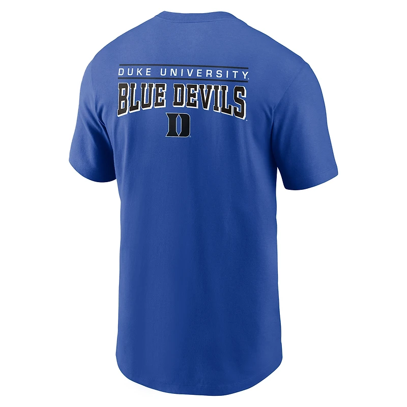 T-shirt Nike Royal Duke Blue Devils 2-Hit pour homme