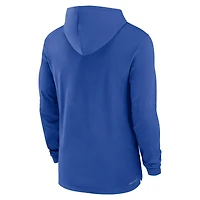 Men's Nike Royal Duke Blue Devils 2024 Sideline Hoodie Performance Long Sleeve T-Shirt