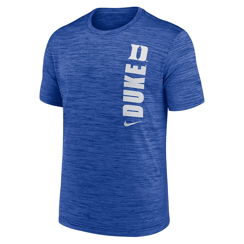 T-shirt Nike Royal Duke Blue Devils 2024 Sideline Velocity Performance pour homme