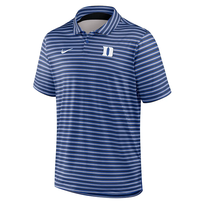 Men's Nike Royal Duke Blue Devils 2025 Coaches Premium Tour Stripe Dri-FIT Polo