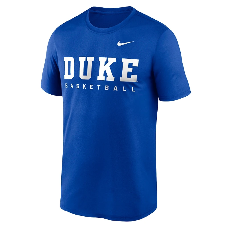 T-shirt Nike Royal Duke Blue Devils 2025 Courtside Basketball Legend Dri-FIT pour homme