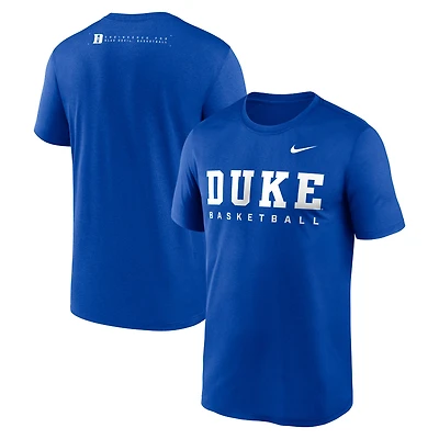 T-shirt Nike Royal Duke Blue Devils 2025 Courtside Basketball Legend Dri-FIT pour homme