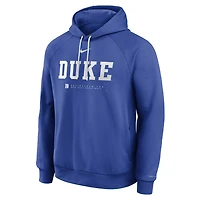 Men's Nike Royal Duke Blue Devils 2025 Courtside Basketball Practice Raglan Dri-FIT Hoodie