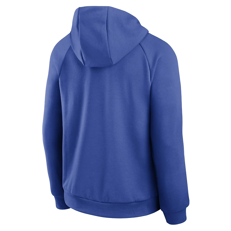 Men's Nike Royal Duke Blue Devils 2025 Courtside Basketball Practice Raglan Dri-FIT Hoodie