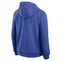 Men's Nike Royal Duke Blue Devils 2025 Courtside Basketball Practice Raglan Dri-FIT Hoodie