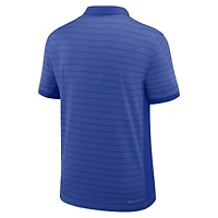 Polo Nike Royal Duke Blue Devils pour homme, coupe début de saison 2025, motif Victory Stripe, entraîneurs