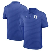 Polo Nike Royal Duke Blue Devils pour homme, coupe début de saison 2025, motif Victory Stripe, entraîneurs