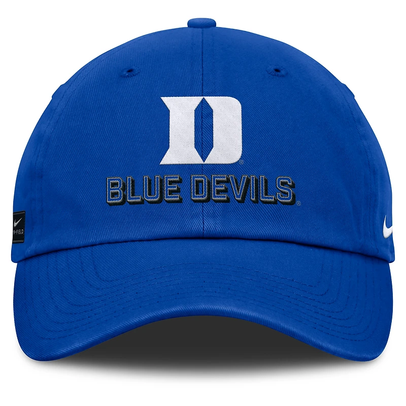 Casquette ajustable Nike Royal Duke Blue Devils 2025 On-Field Club pour homme