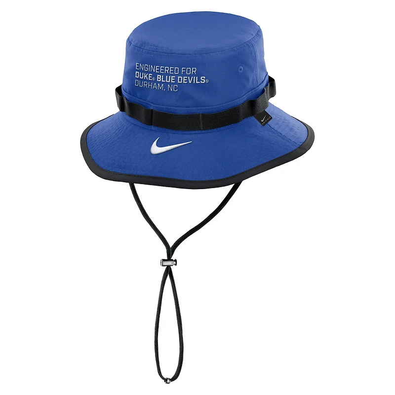 Men's Nike Royal Duke Blue Devils 2025 Sideline Apex Boonie Performance Bucket Hat