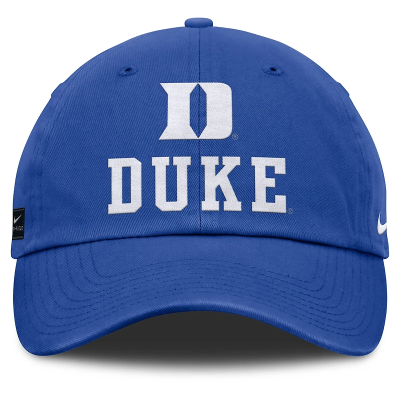 Men's Nike Royal Duke Blue Devils 2025 Sideline Club Adjustable Hat