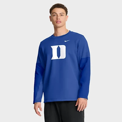 T-shirt à manches longues Nike Royal Duke Blue Devils 2025 Sideline Coach Therma-FIT pour homme