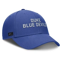 Casquette ajustable d'entraînement Nike Royal Duke Blue Devils 2025 Sideline Rise pour homme