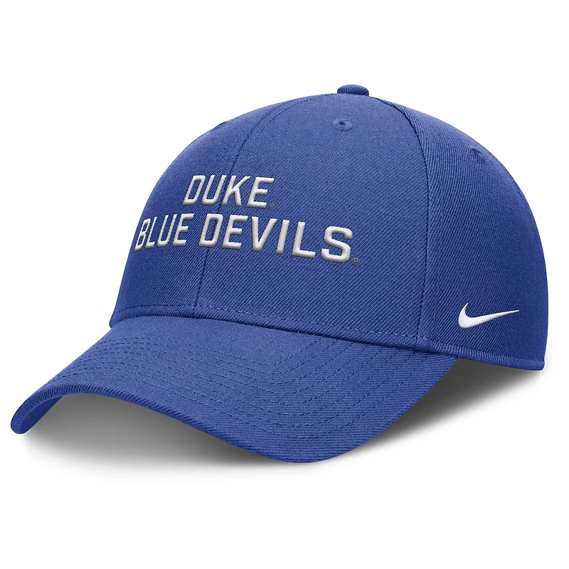 Men's Nike Royal Duke Blue Devils 2025 Sideline Rise Practice Adjustable Hat