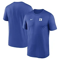 T-shirt Nike Royal Duke Blue Devils 2025 Sideline pour homme avec petit logo Legend Dri-FIT