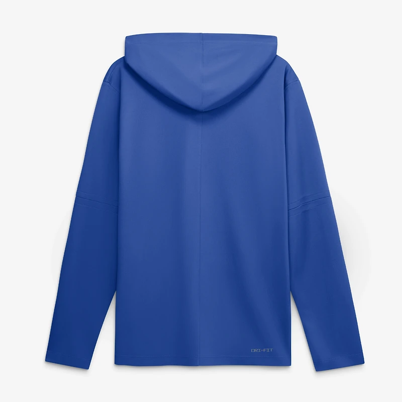 Haut à capuche léger manches longues Nike Royal Duke Blue Devils 2026 Sideline pour homme, technologie Dri-FIT