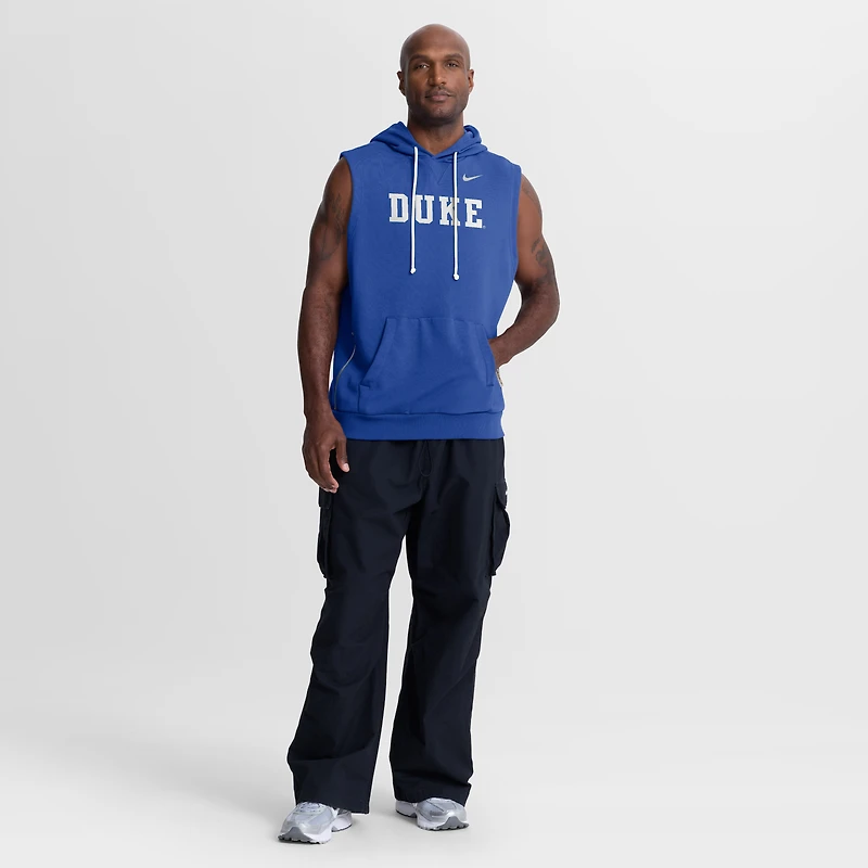 Men's Nike Royal Duke Blue Devils 2026 Sideline Sleeveless Dri-FIT Hoodie