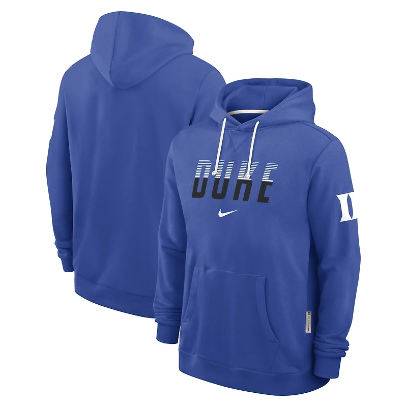 Sweat à capuche Nike Royal Duke Blue Devils 2026 Sideline Standard Issue Dri-FIT pour homme