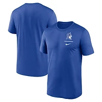 T-shirt Nike Royal Duke Blue Devils pour homme avec logo alternatif Lockup Legend Performance