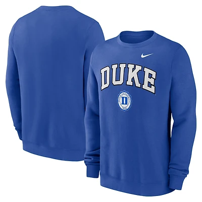 Sweat-shirt Nike Royal Duke Blue Devils Arched Seal pour homme