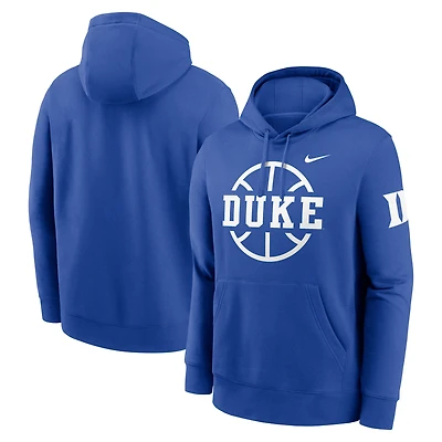 Sweat à capuche en molleton Nike Royal Duke Blue Devils Basketball Icon Club pour homme