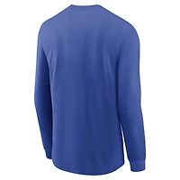 Men's Nike  Royal Duke Blue Devils Basketball Icon Two-Hit Long Sleeve T-Shirt