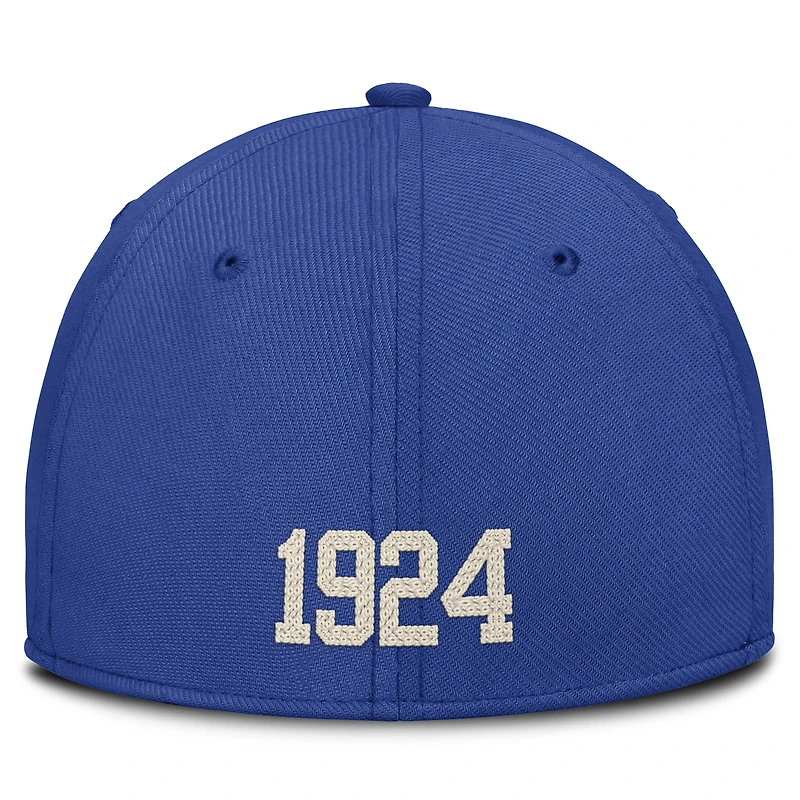 Casquette Nike Royal Duke Blue Devils Campus Prep pour homme, modèle Chained & Arched Swooshflex Flex