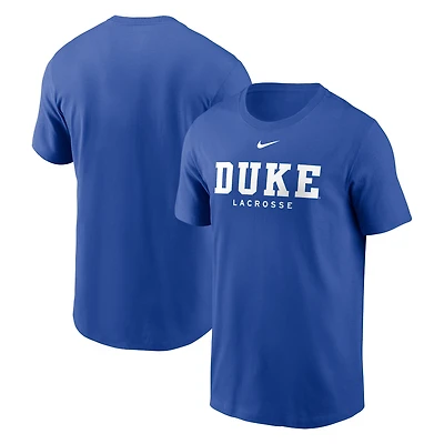 T-shirt de crosse Nike Royal Duke Blue Devils pour homme
